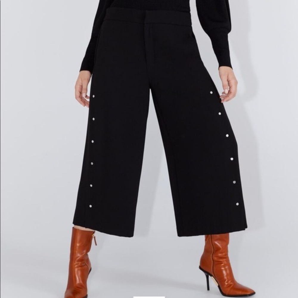 BNWT ZARA CROPPED WIDE LEG PANTS